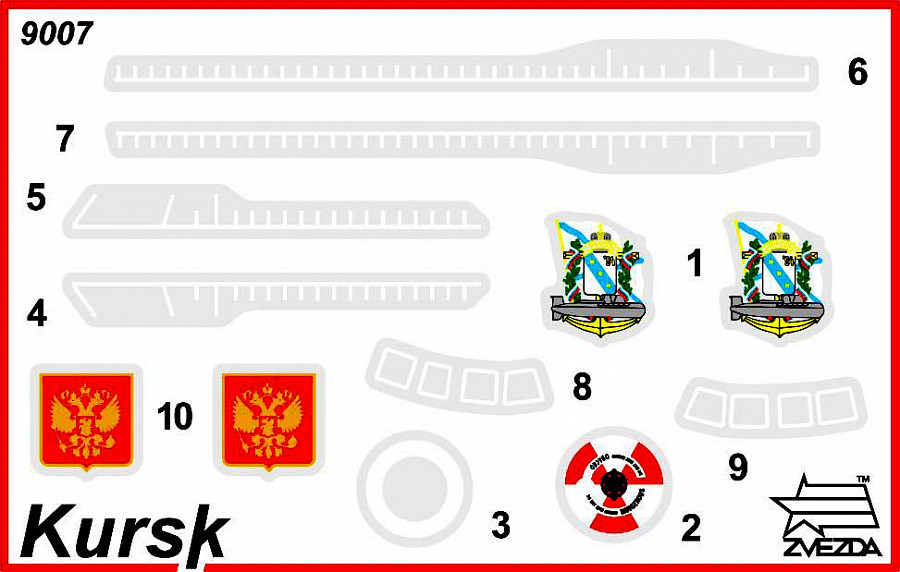 Nuclear Submarine APL Kursk (Zvezda 1:350)