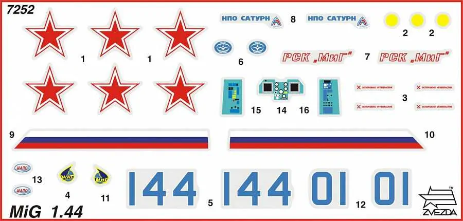 MIG 1.44 Russian Multirole Fighter (Zvezda 1:72)