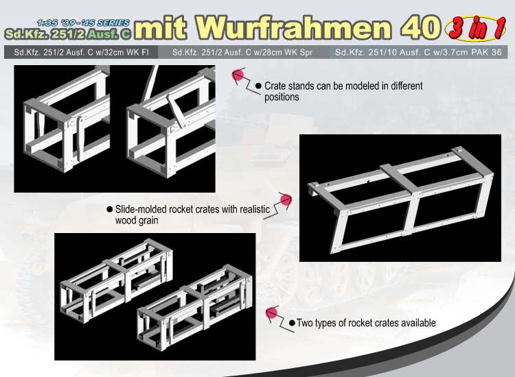 Sd.Kfz.251 Ausf.C mit WURFRAHMEN 40 (Dragon 1:35)